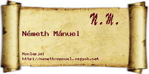 Németh Mánuel névjegykártya